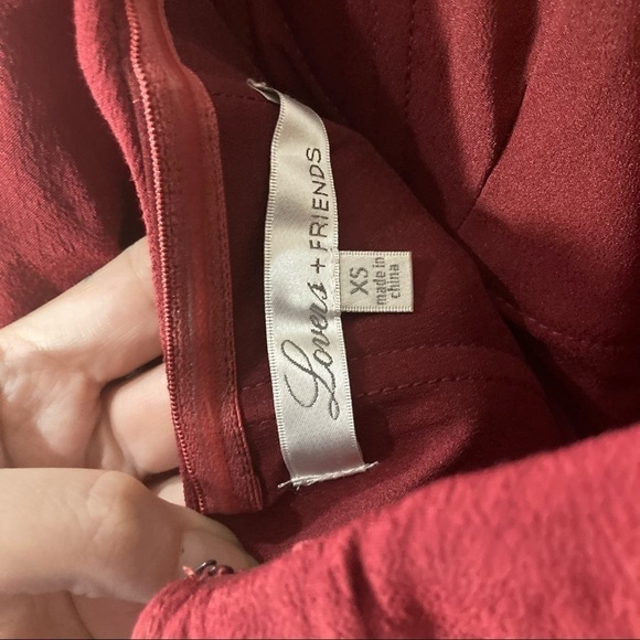 LOVERS + Friends Wine Primrose Off Shoulder Dress - Picture 14 of 15